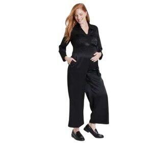 Ingrid & Isabel Long Sleeve Maternity Jumpsuit size M NWT